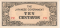 Philippines 1 10 Centavos, (1942)